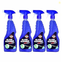 Pipkin Glass and Surface Cleaner Liquid Spray - 500 ml (Pack of 4) | All-Purpose Glass Cleaner for Car, Kitchen and Home Surfaces | Multi Surface Cleaner