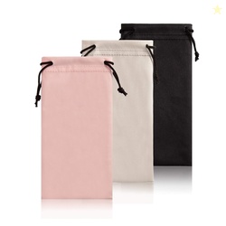 Soft Eyeglass Pouch 3 Pack - Pouch for glasses Microfiber Screen Cleaning Bag
