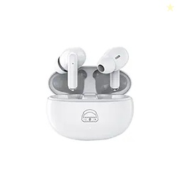 EKKO Earbeats T05 Bluetooth Truly Wireless in Ear Earbuds with ENC Call Noise Cancellation,25H Playtime,10MM Driver, Twin Connect, Massive Bass, Water Resistance, Siri & Google Assistant (White)