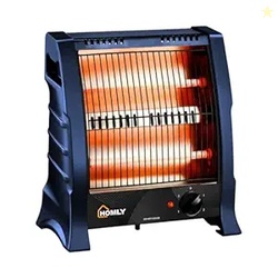 Homly Ritz 800 Watts Halogen Room Heater with Dual Heating Tubes | ISI Approved | Dual Heating Settings For 400W & 800 W | Cool Touch Shockproof Body with High Thermal Protection - Blue