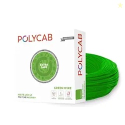 Polycab MAXIMA+ Green wire 1sqmm 90M coil | Low smoke | low halogen | 