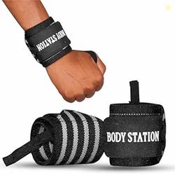Pro Weightlifting Wrist Wraps with Thumb Loop | Adjustable Gym Wrist S
