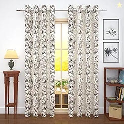 Story@Home Door Room Darkening Curtains 7 Feet Long 1 Piece, Jacquard 