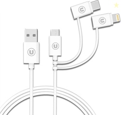 Bandridge 3-in-1 Cable 1 m MFI Certified Charging Cable Fast Char...mo