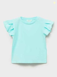 Mango Kids Girls Flutter Sleeve Top