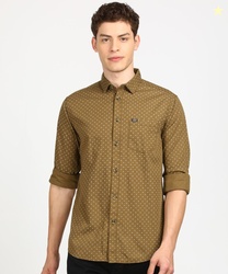 The Indian Garage Co. Men Slim Fit Printed Spread Collar Casual S...mo