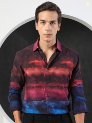 RARE RABBIT Men Slim Fit Printed Casual Shirt