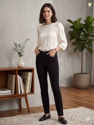 Damini creation Women Skinny High Rise Black Jeans