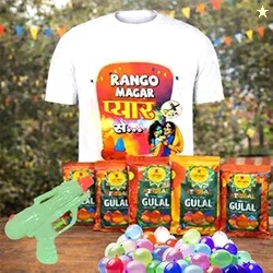 CraftVatika Holi Gulal Colour Gift Combo - Premium Holi Giftbox with B