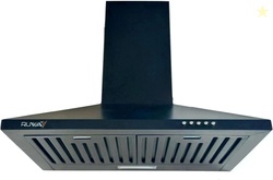 RUWA VIVA 60 cm Wall Mounted Kitchen Chimney Black | 1000 CMH Suction 