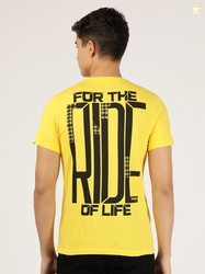 Wrangler Men Yellow Typography Printed T-shirt