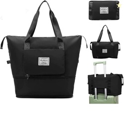 Cherryland Oxford Fabric Large Capacity Travel Bag, Foldable Travel Ba