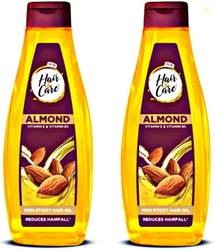 HAIR & CARE Almond Vitamin E & B5 Non Sticky Hair Oil 500ml 2pc H...mo