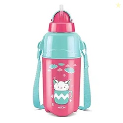 Milton Kool Trendy 400 Kids Plastic Insulated Water Bottle with Straw,