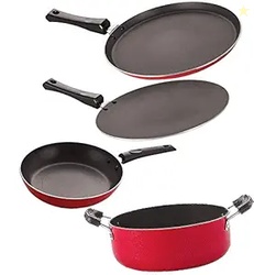 Nirlon 3 Layer Coated Non Stick Aluminium Pots and Pans Cooking Item G