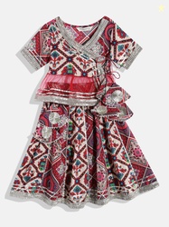 Readiprint Girls Ethnic Motifs Printed Ready to Wear Lehenga & Choli