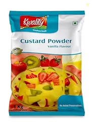 Kwality Custard Powder 1kg (Vanilla Flavor), Smooth & Creamy Custard, 
