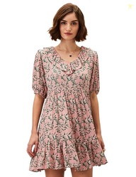 Amazon Brand - Eden & Ivy Women's Crinkled Rayon Fit and Flare One Pie