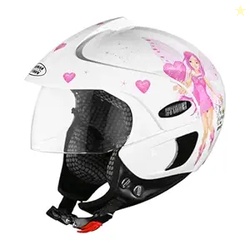 Studds Marshall D2 Open Face Kids Helmet (Girl's, White Pink - XXXS)