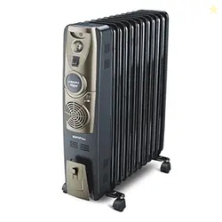 Bajaj Majesty RH 11F Plus Oil Filled Radiator Room Heater with Fan (Bl