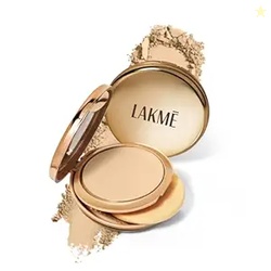 Lakme Unreal Dual Cover Pressed Powder, 2 In 1 Compact + Foundation, N