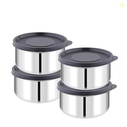 ATTRO Prime Stainless Steel Single Wall Storage Containers Airtight & 
