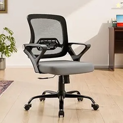 Green Soul Pebble Office Chair, Mid Back Mesh Ergonomic Home Office De