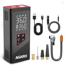 AGARO Regency Cordless Tyre Inflator, Rechargeable, 6000 mAh (3 * 2000