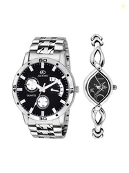 ADAMO Unisex Dial & Stainless Steel Bracelet Style Straps Analogue Dat