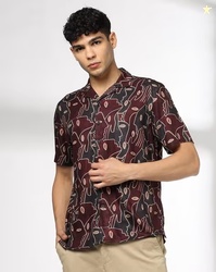 NETPLAY Men Graphic Print Slim Fit Shirt