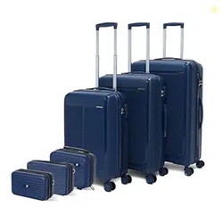 Megatron 6-Piece Family Luggage Set  3 Trolley Suitcases (20/24/28) + 