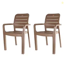 Cello Trident Chair Set of 2, Marble Beige | Unbreakable, Durable & St