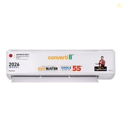 Panasonic 1.5 Ton 3 Star, New Star rated, Inverter Split AC (DusterBus