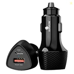 Kratos 51W PD + QC Fast Car Charger | Car Charger Type C Fast Charging