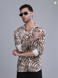 THE BEETEL HOUSE Men Standard Slim Fit Spread Collar Floral Printed Ca