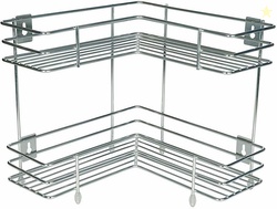 Premsakhi Containers Kitchen Rack 2 Tier Corner L Shape Stainless...mo
