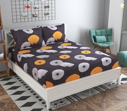 Laying Style Cotton King Fitted (Elastic) 350 TC Printed 1 Bedshe...mo