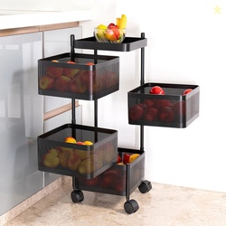 VR 4 Layer Kitchen Trolley Storage Rack Square Design Fruits & Ve...mo