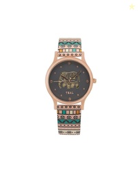 TEAL BY CHUMBAK Round Dial Analog Watch for Women|Jungle Flowers Colle