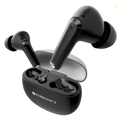 ZEBRONICS PODS K3, in-Ear Wireless Earbuds, 40 Hrs Backup, Dual EQ, Qu