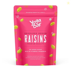 YogaBar Premium Green Raisins 500 grams| Kishmish |100% Fresh Pure See