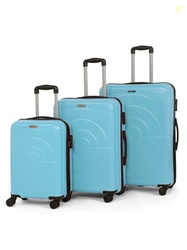 Teakwood Leathers Set of 3 Concentrix Hard Sided Trolley Suitcases - C