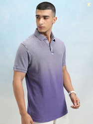 HIGHLANDER Men Solid Polo Collar Cotton Slim Fit T-Shirt