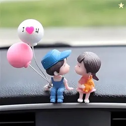 Claiez Car Dashboard Accessories Cute Cartoon Couples Action Figure Fi