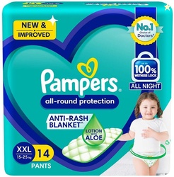 Pampers All round protection Extra Large Size Diapers - XXL (14 P...mo