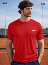 FTX Men Brand Logo Printed Dri-FIT T-shirt