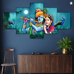 SUFFICE Krishna 3D wall painting scenery for home decoration-set ...mo