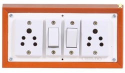 IPY 2 Socket 2 Switch with Wiring 2  Socket Extension Boards (Bro...mo