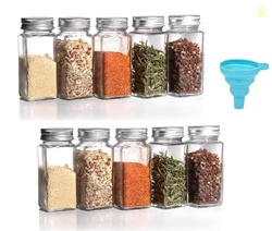CASADELIGHT 120 ML | Glass Spice Jars with Lids,Spices & Seasonings Se