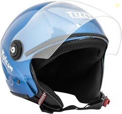 TIZZY Half Face Helmet Bike Riding Helmets With Plain Visor & Str...mo